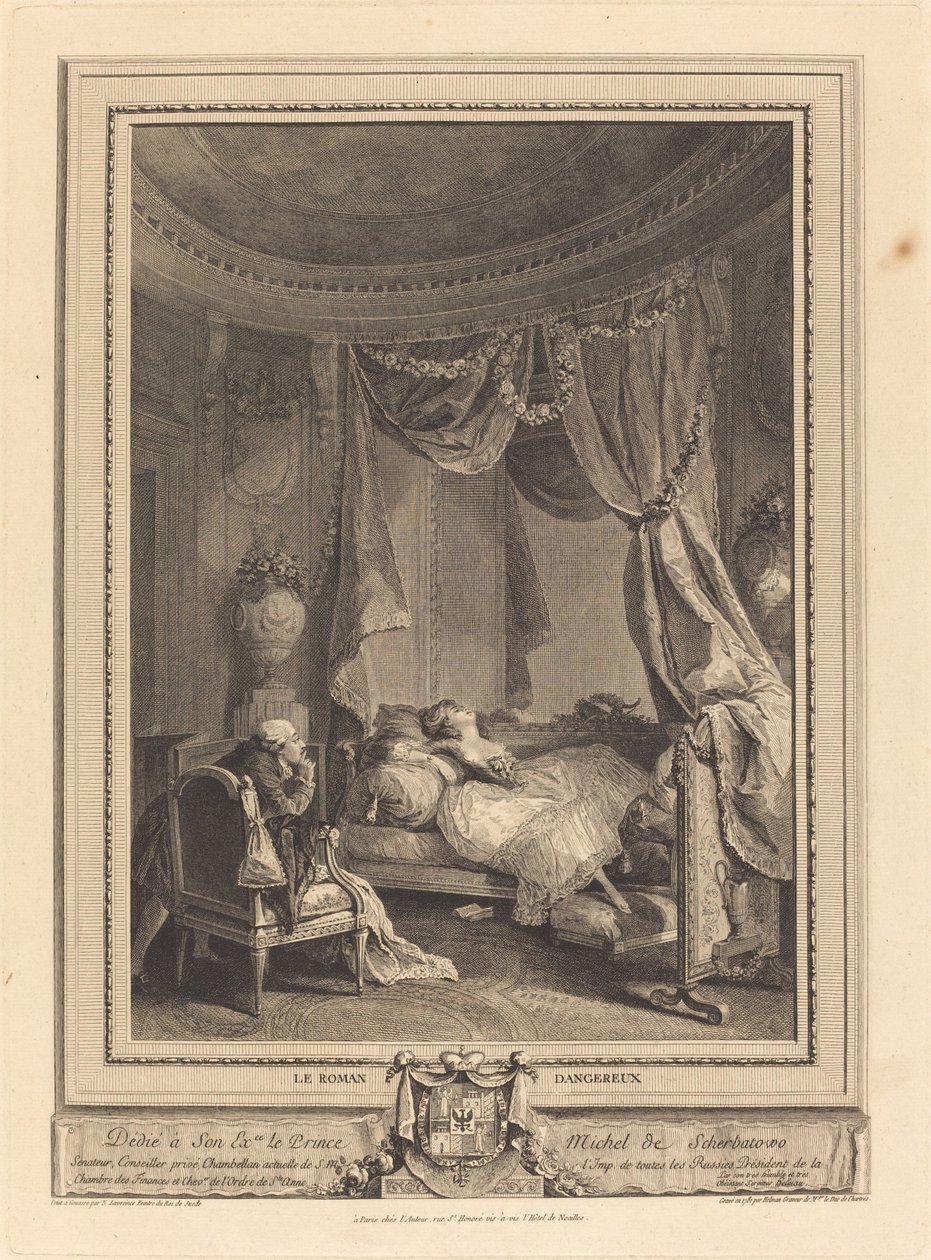 Le roman dangereux - Isidore Stanislas Helman after Nicolas Lavreince