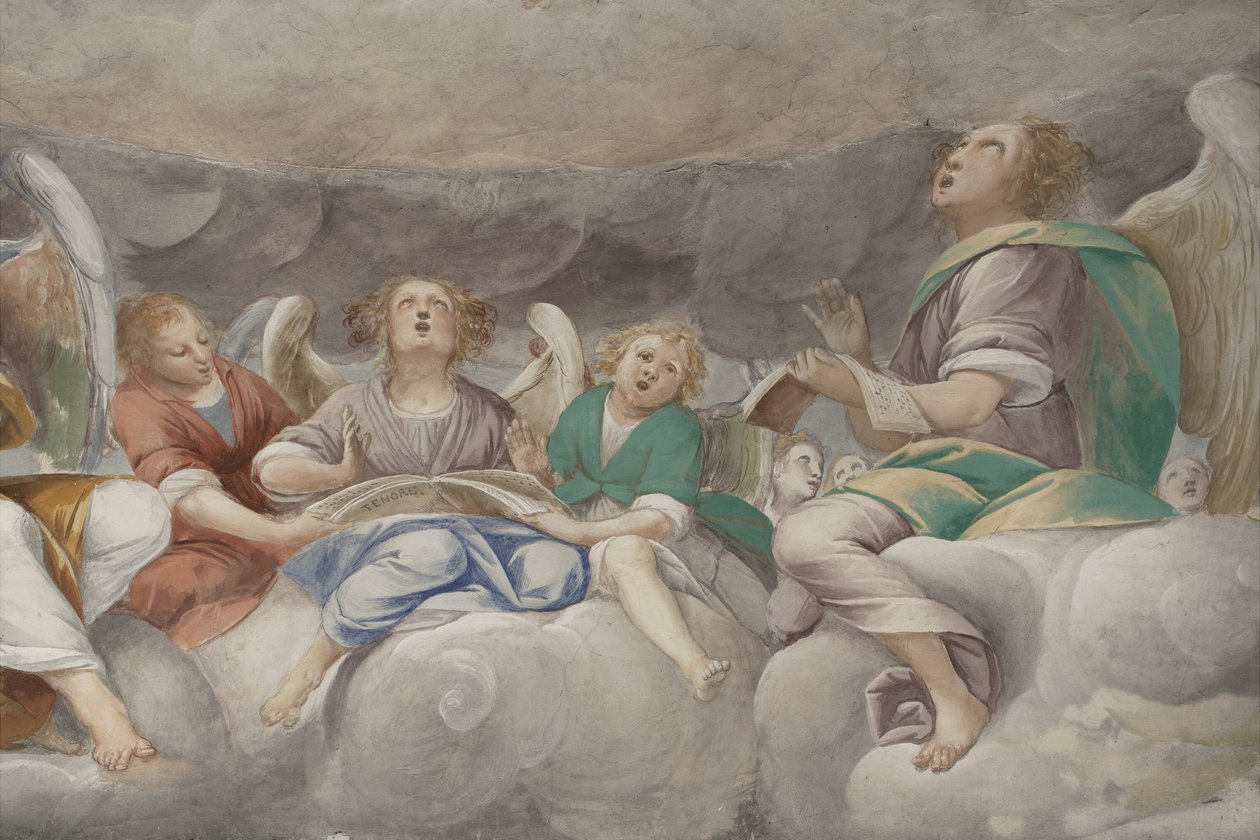 Anges, anges musiciens et putti, (détail) - Isidoro Bianchi