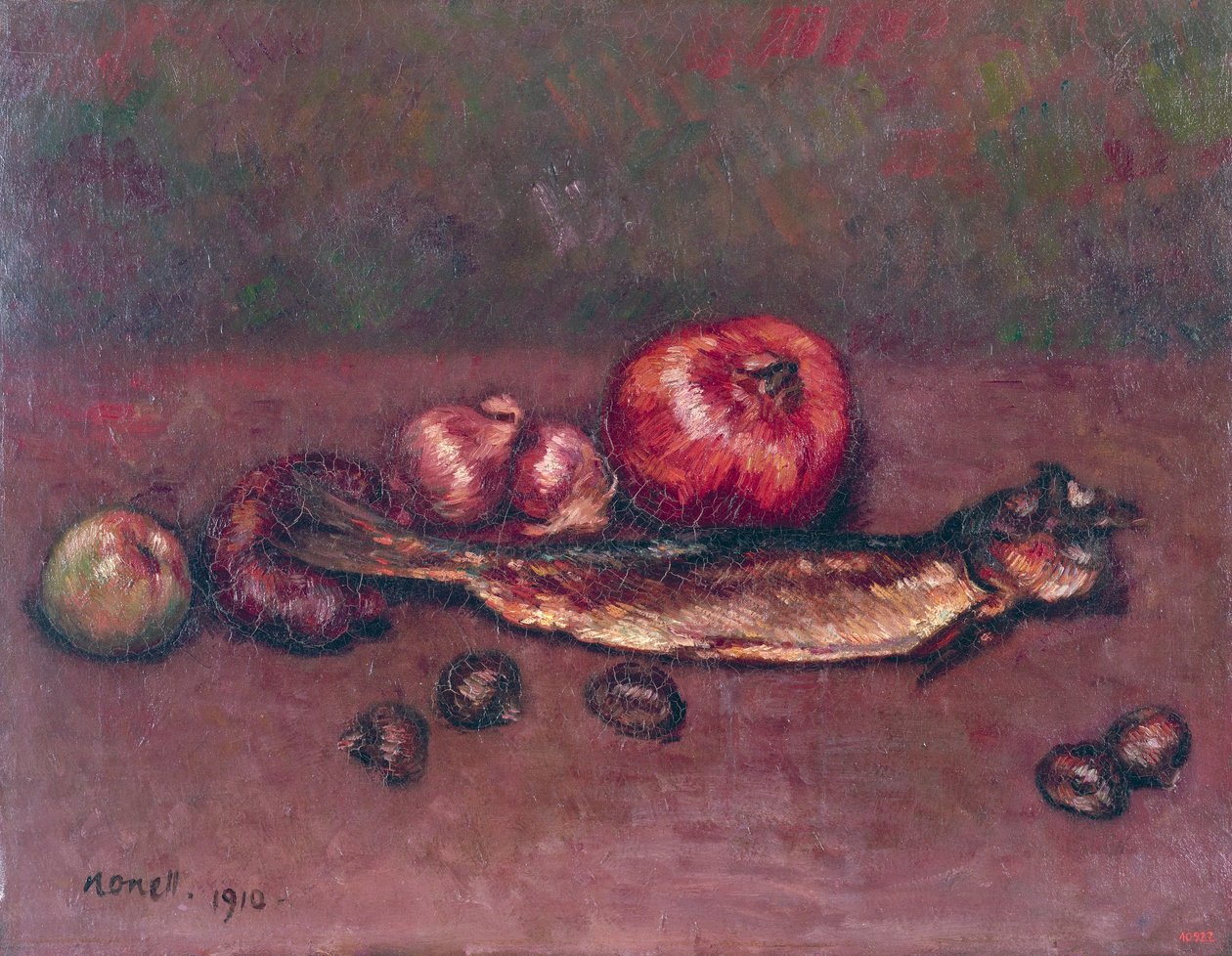 Nature morte aux oignons et au hareng - Isidre Nonell