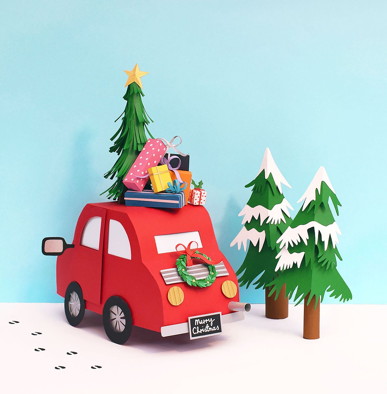 Driving Home For Christmas, 2016 (papier) - Isobel Barber
