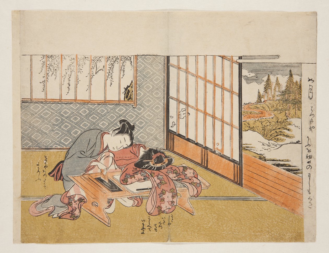 Fleurs prospères des douze mois élégants (Furyu juniki no eiga) - Isoda Koryusai