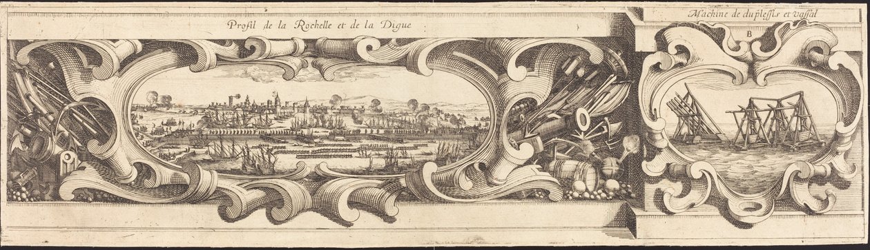 Le siège de La Rochelle [plaque 16 de 16; ensemble comprend 1952.8.97-112] - Israel Henriet or Abraham Bosse after Jacques Callot