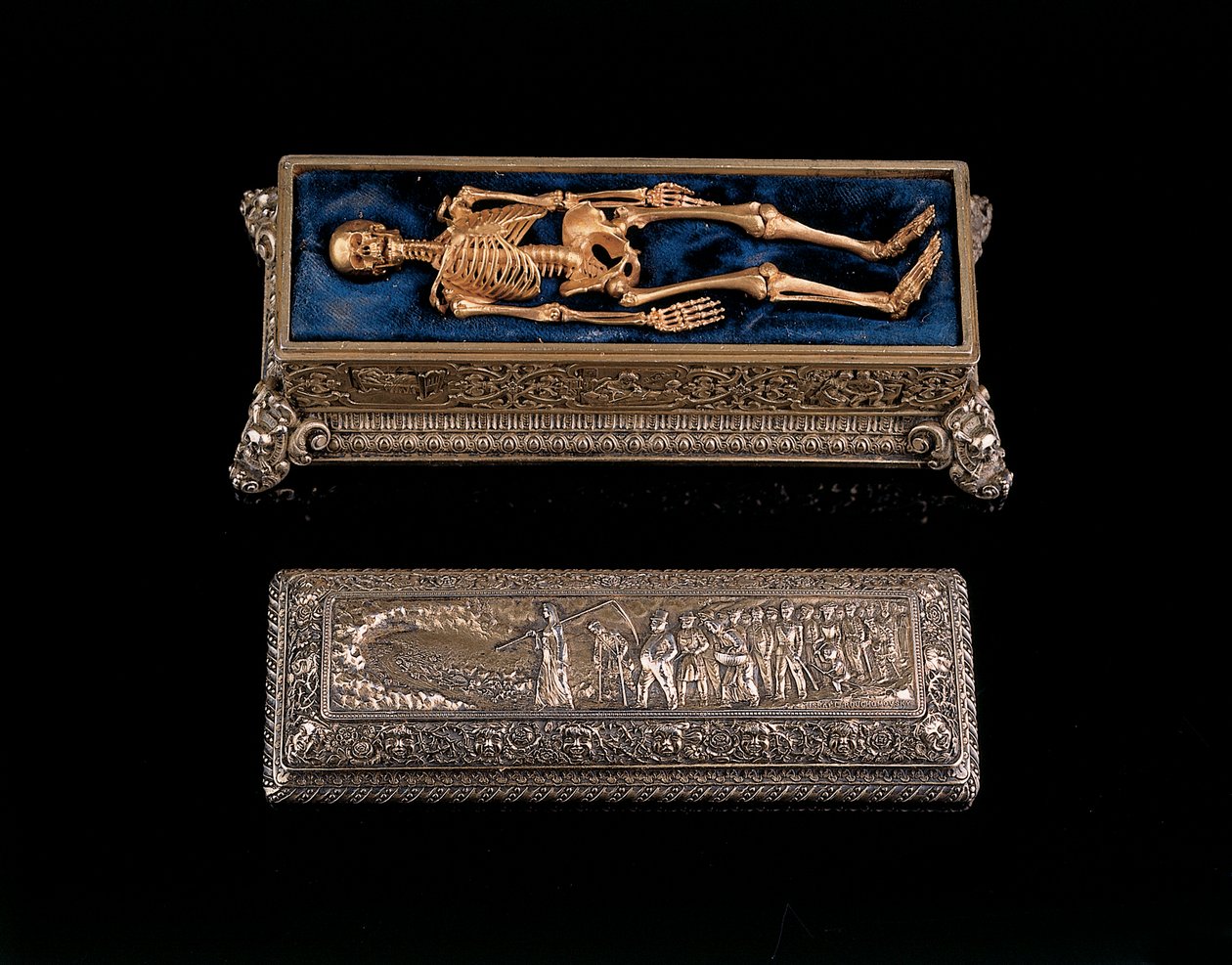 Squelette humain miniature et sarcophage - Israel Rouchomovsky