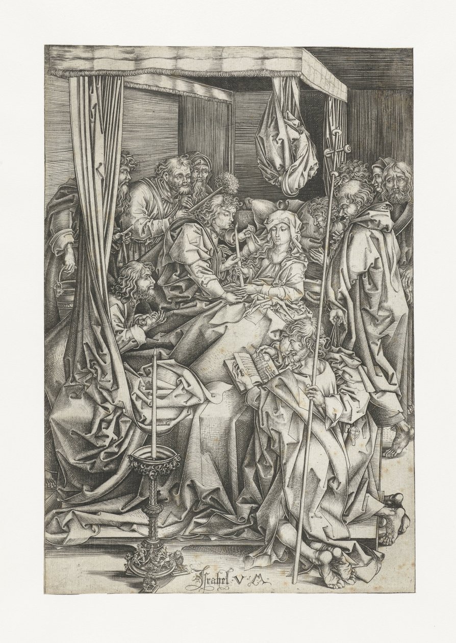 La mort de Marie - Israhel van Meckenem