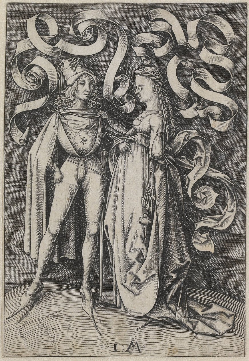 Chevalier et une dame - Israhel van Meckenem