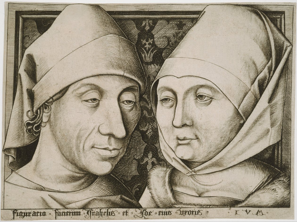 Autoportrait avec sa femme, Ida - Israhel van Meckenem