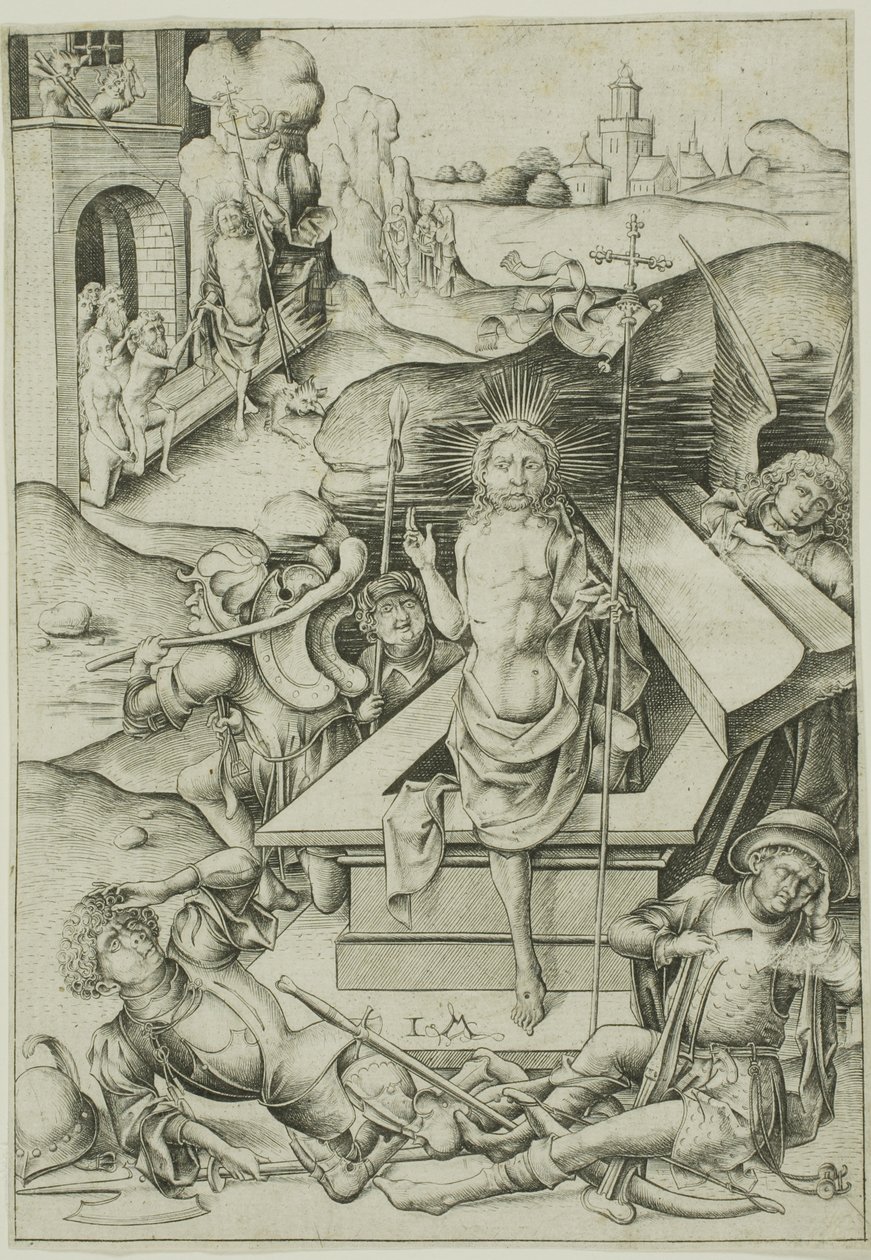 La résurrection - Israhel van Meckenem the younger