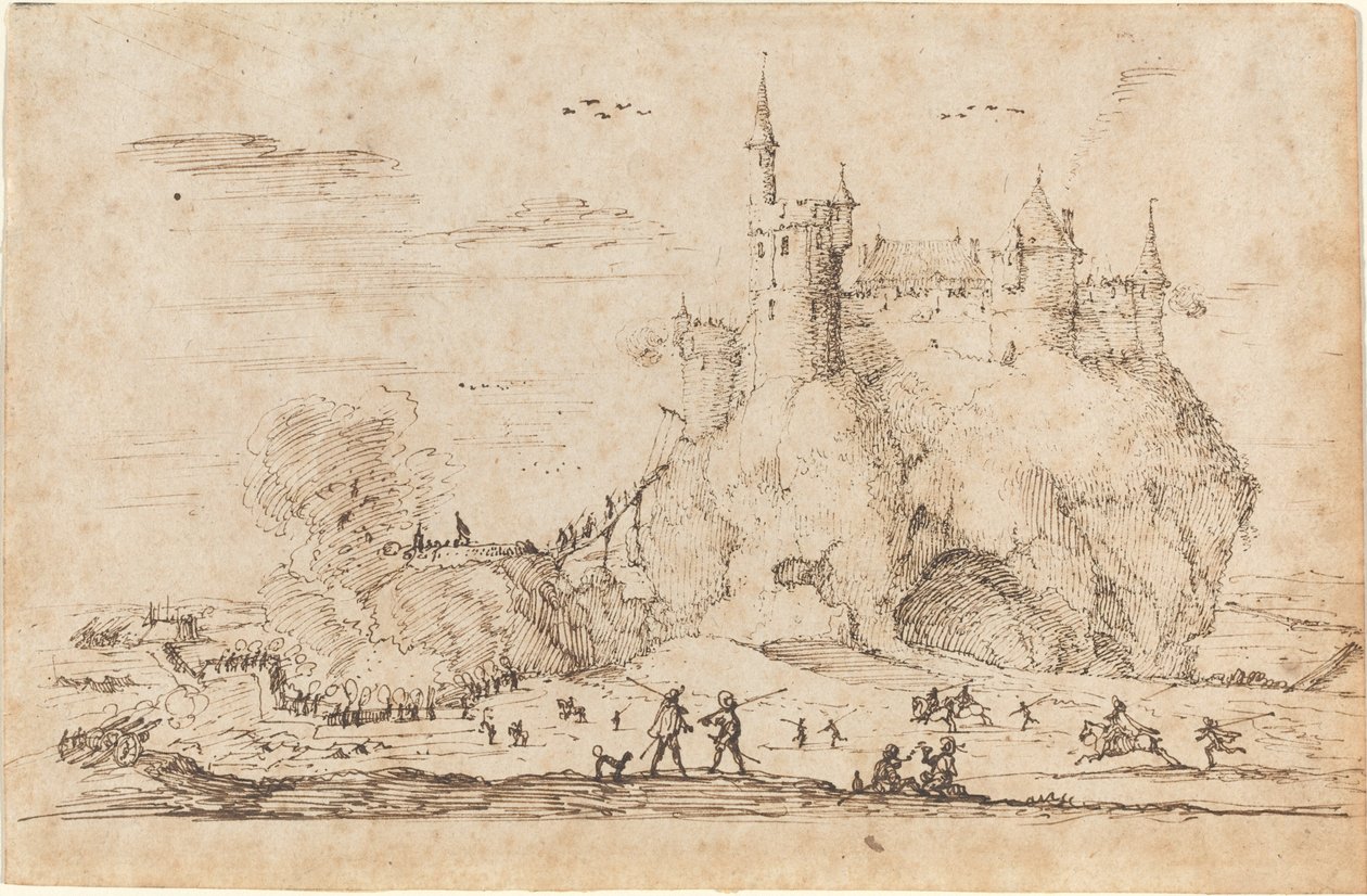 Château assiégé - Israël Silvestre