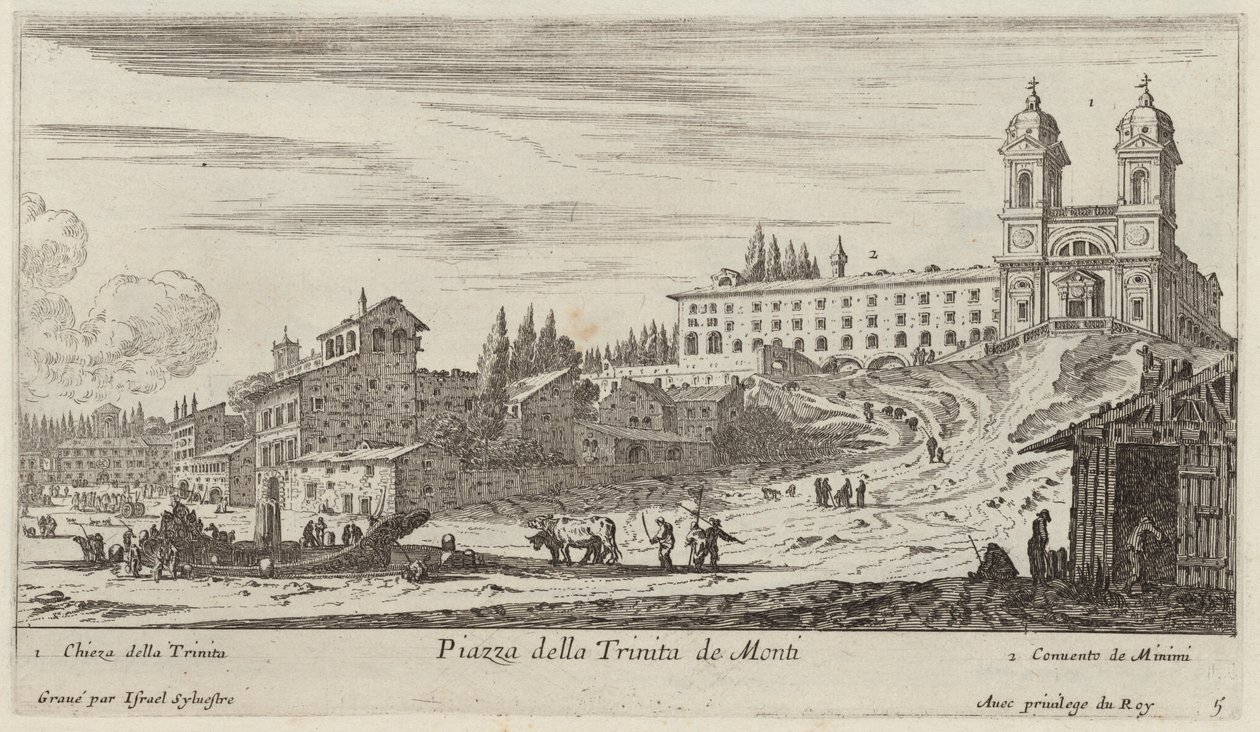 Piazza della Trinità dei Monti - Israël Silvestre