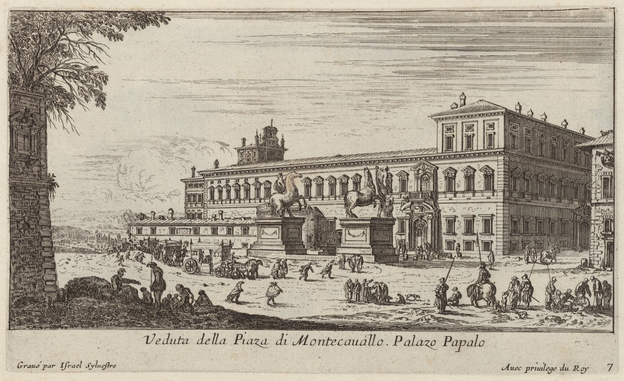 Veduta della Piaza di Montecavallo - Israël Silvestre
