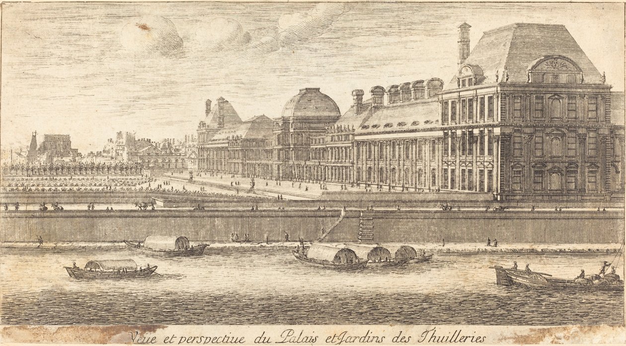 Vue et Perspective du Palais et Jardins des Tuileries - Israël Silvestre