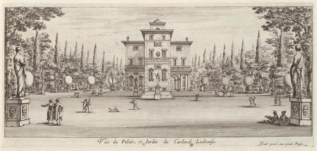 Vue du Palais et Jardin du Cardinal Ludovise - Israël Silvestre