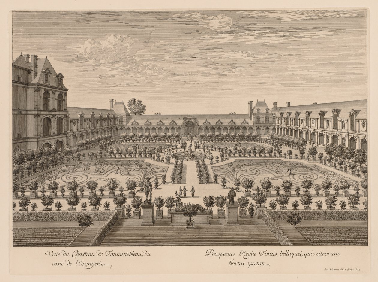 Vue du château de Fontainebleau, du côté de l