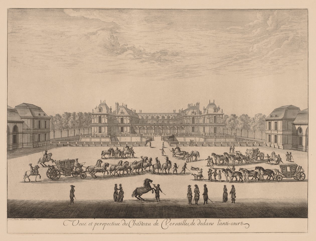 Vue et perspective du Château de Versailles, de l