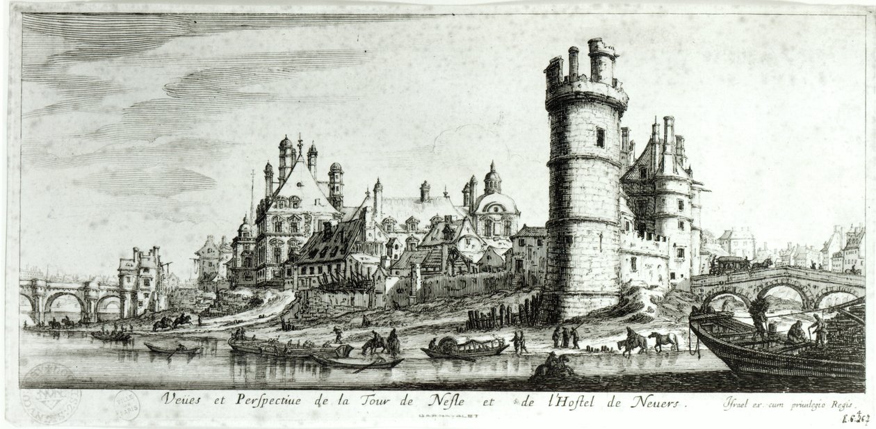 Vue en perspective de la Tour de Nesle et de l