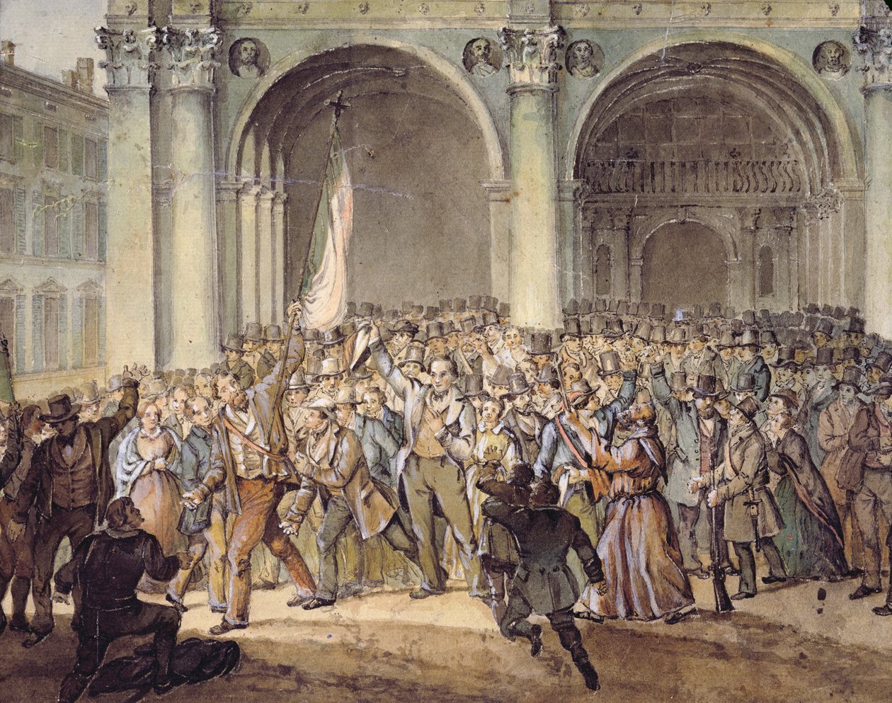 Les dix jours de Brescia, après 1849 - Italian School