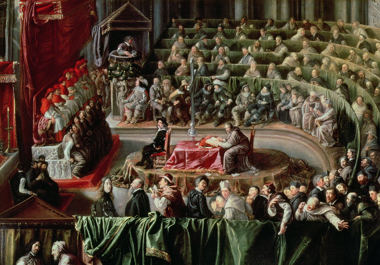 Procès de Galilée, 1633 (détail) - Italian School