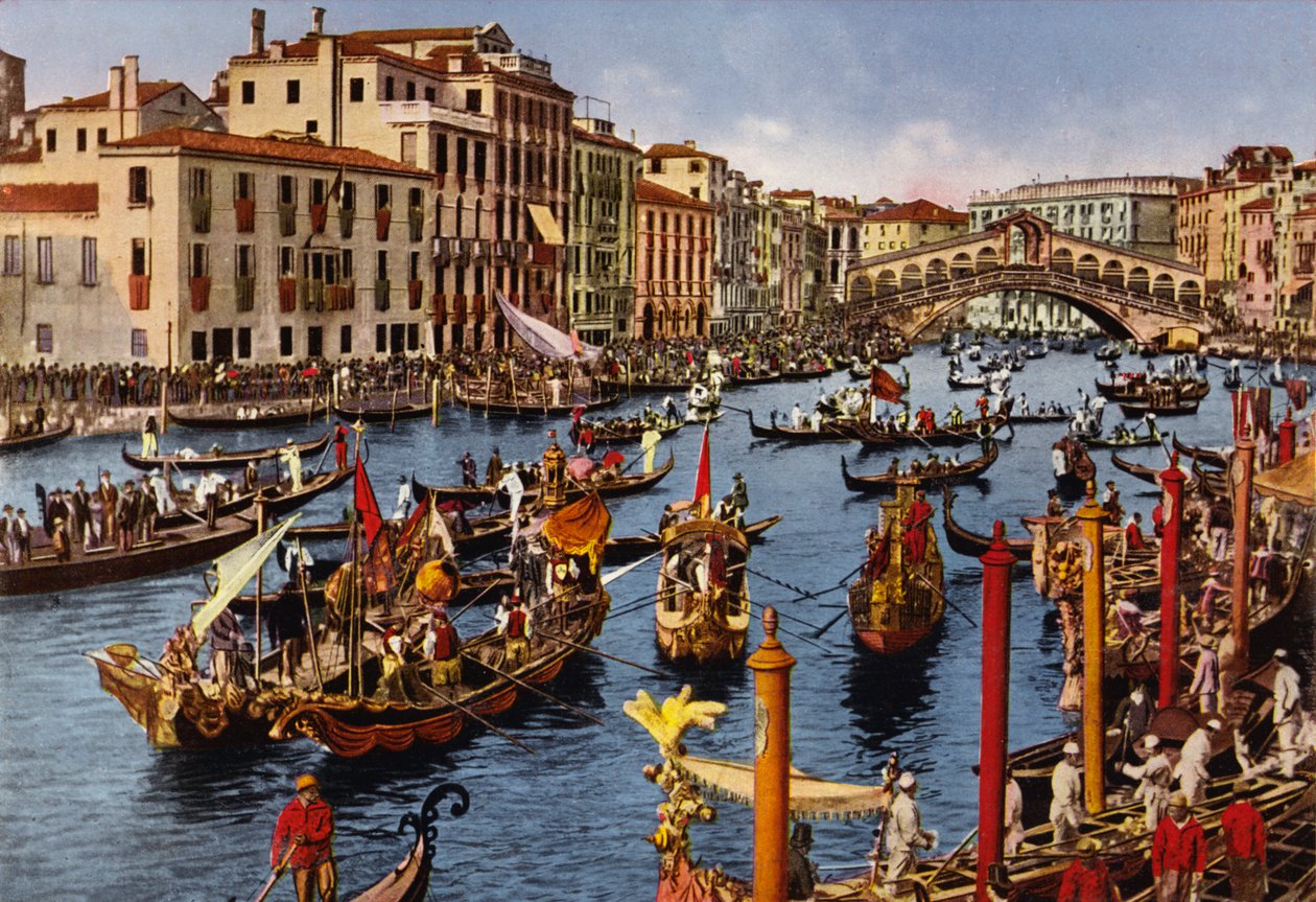 Venezia / Venise : Canal Grande en fête (photo couleur) - Italian Photographer