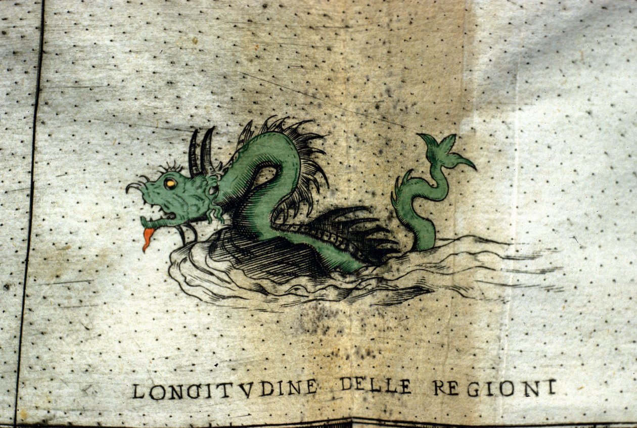 Un serpent de mer représenté dans les eaux de l