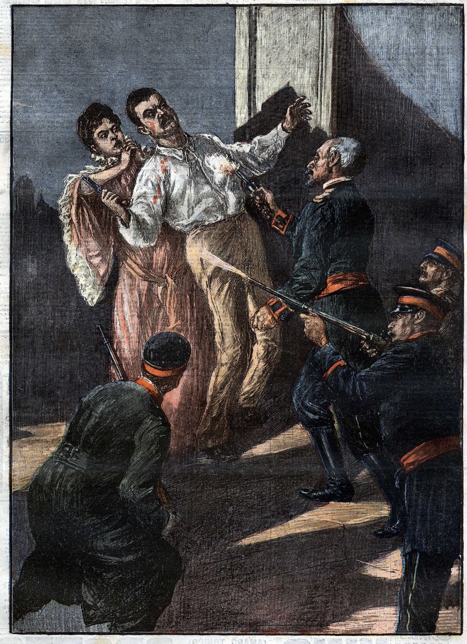 Assassinat du roi et de la reine de Serbie (le roi Alexandre Obrenovitch et la reine Draga Masshin victimes d
