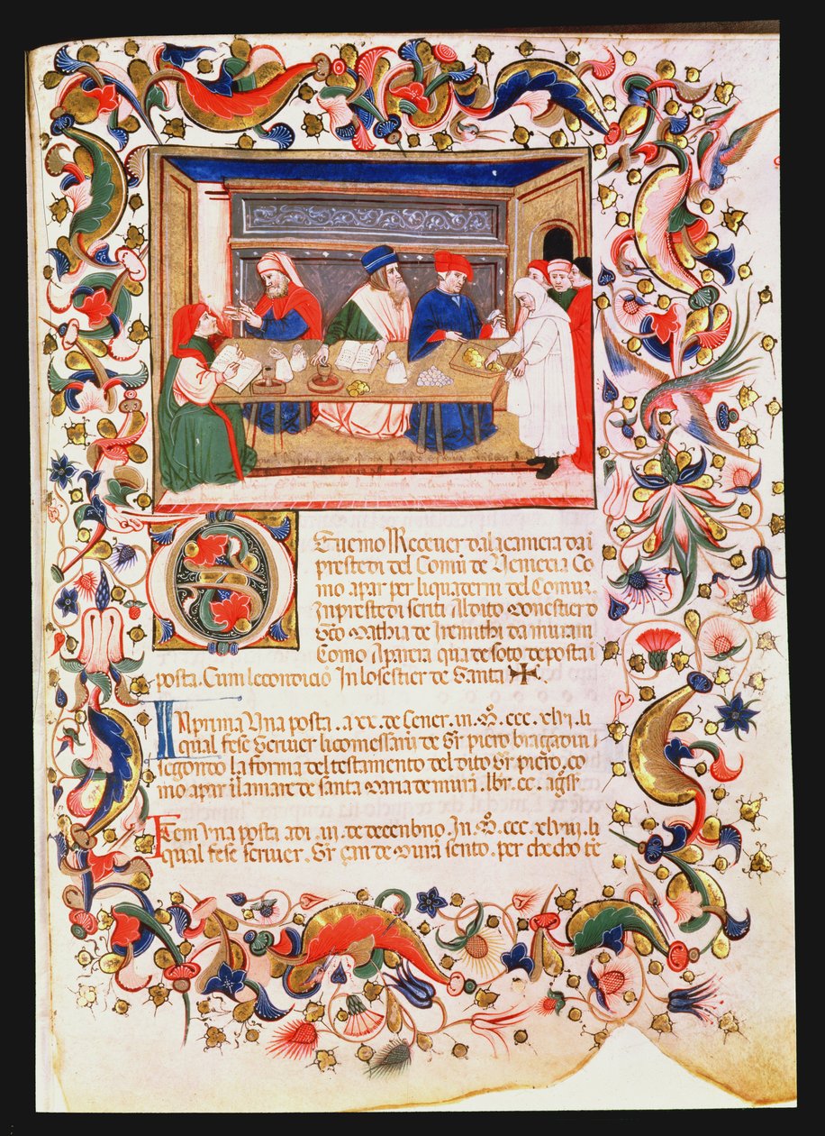 Banque, école véneto-bolognaise (miniature) - Italian School