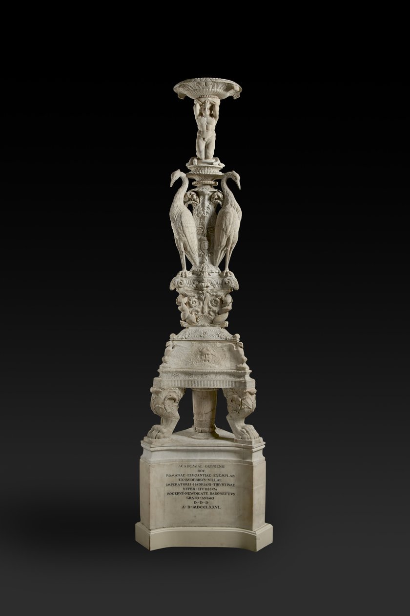 Candélabre avec image de grues - Italian School
