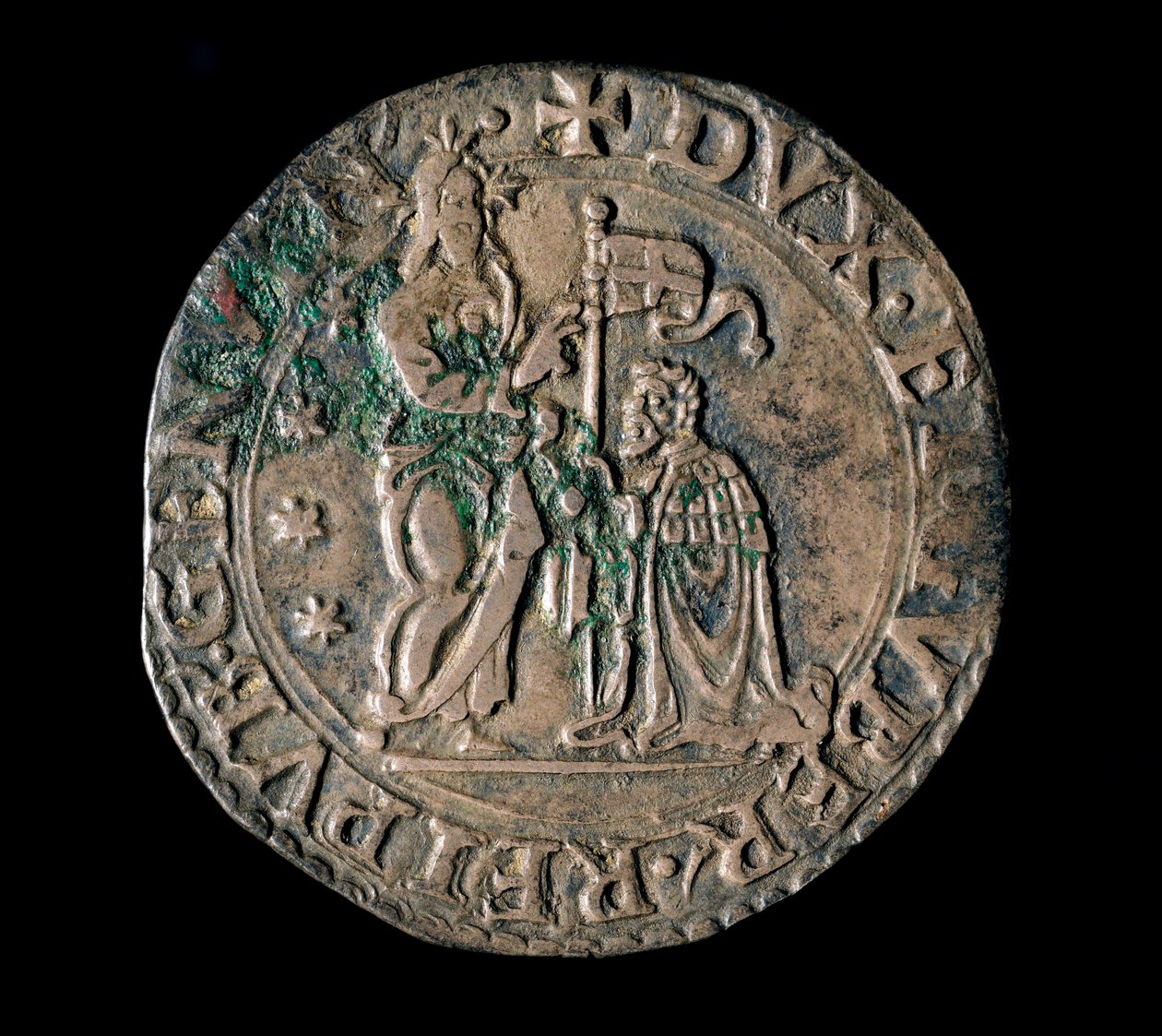 Monnaie de la République de Gênes : teston en argent - Italian School