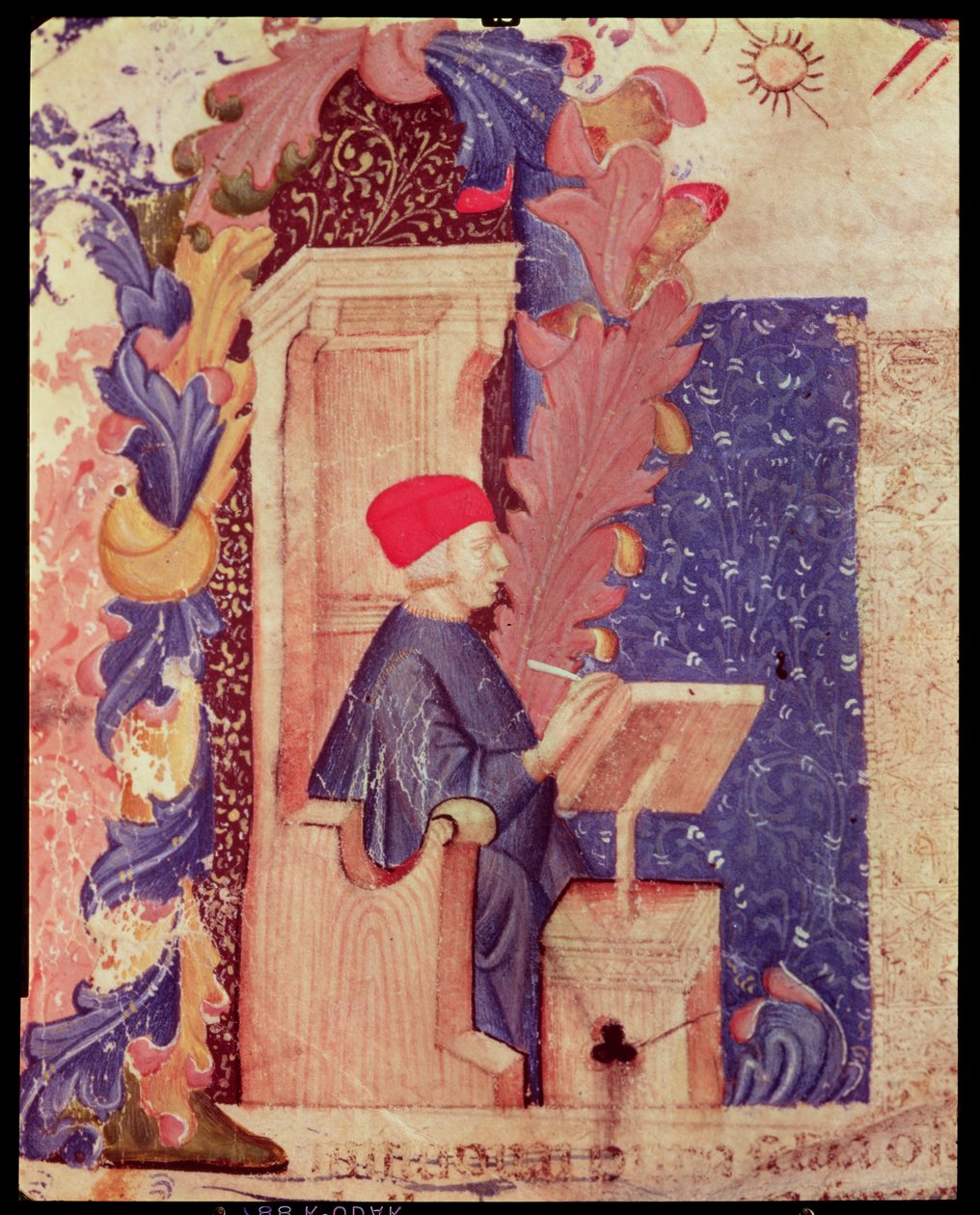 Dante écrivant La Divine Comédie - Italian School