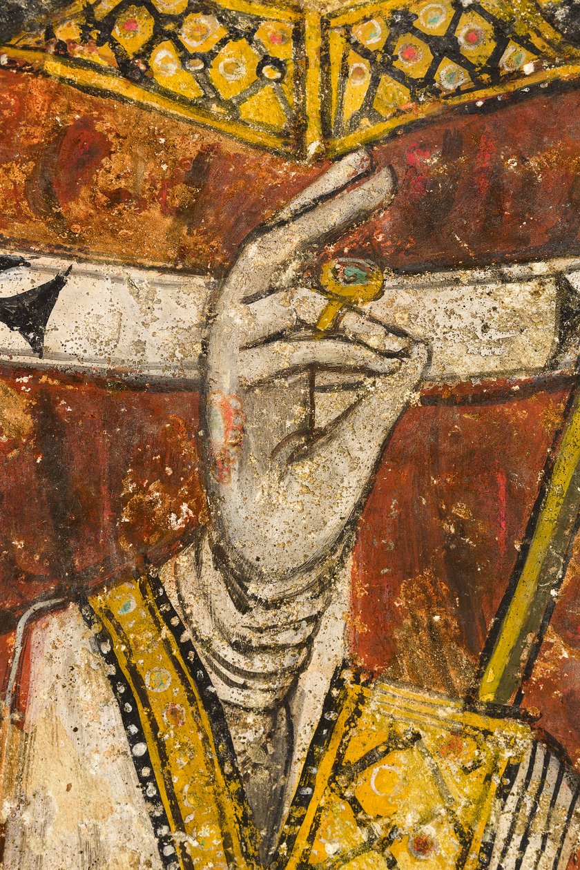 Détail du triptyque représentant San Cataldo, crypte de la cathédrale - Italian School