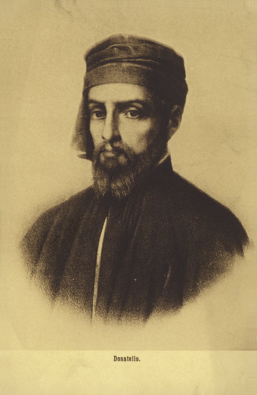 Donatello, peintre et sculpteur italien (lithographie) - Italian School