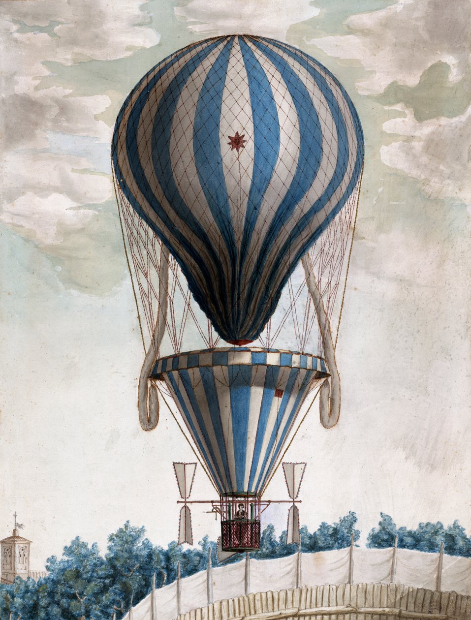 Premier ballon à air chaud en vol - Italian School