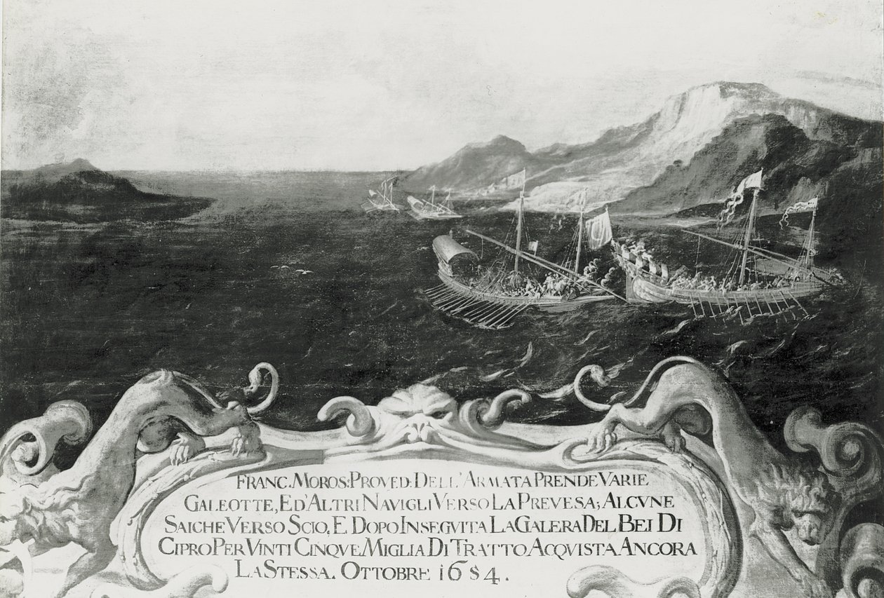 Francesco Morosini (1618-94) dans un incident au large de Chypre, 1654 - Italian School