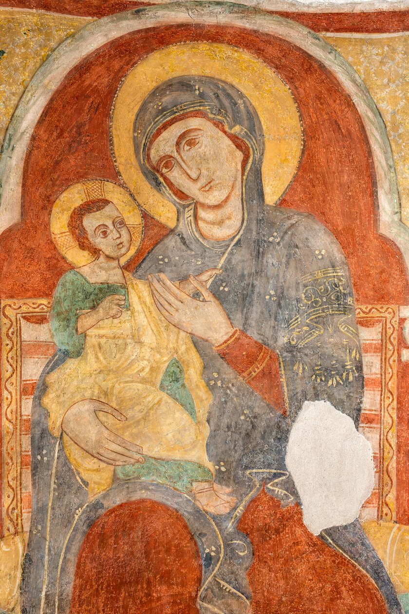 Fresque de la Vierge Marie - Italian School