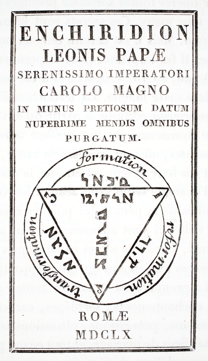 Grimoire du Pape Léon III - Italian School