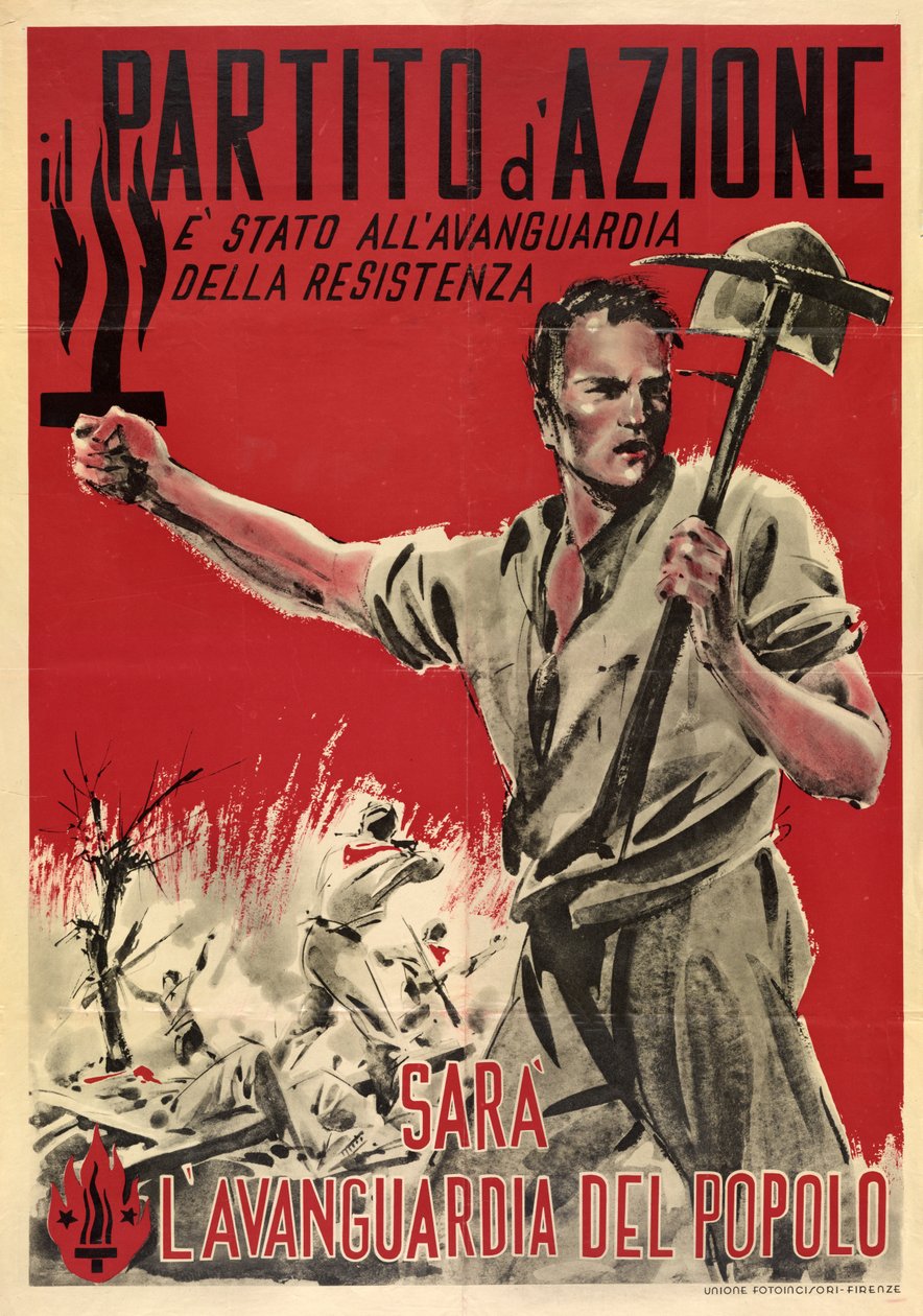 Affiche de propagande italienne "Partito d