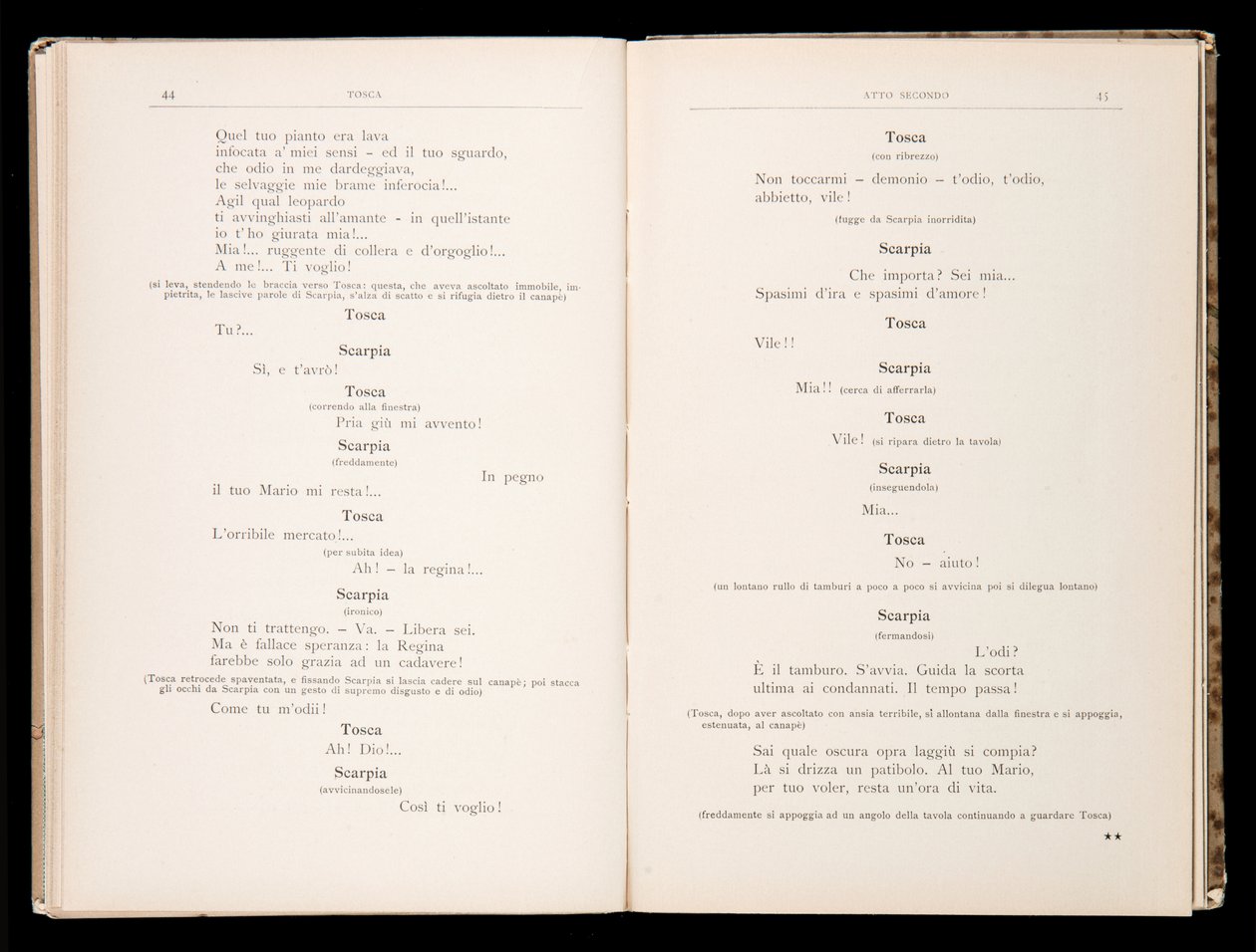 Libretto della Tosca par Giacomo Puccini, Edition Ricordi, Italie - Italian School