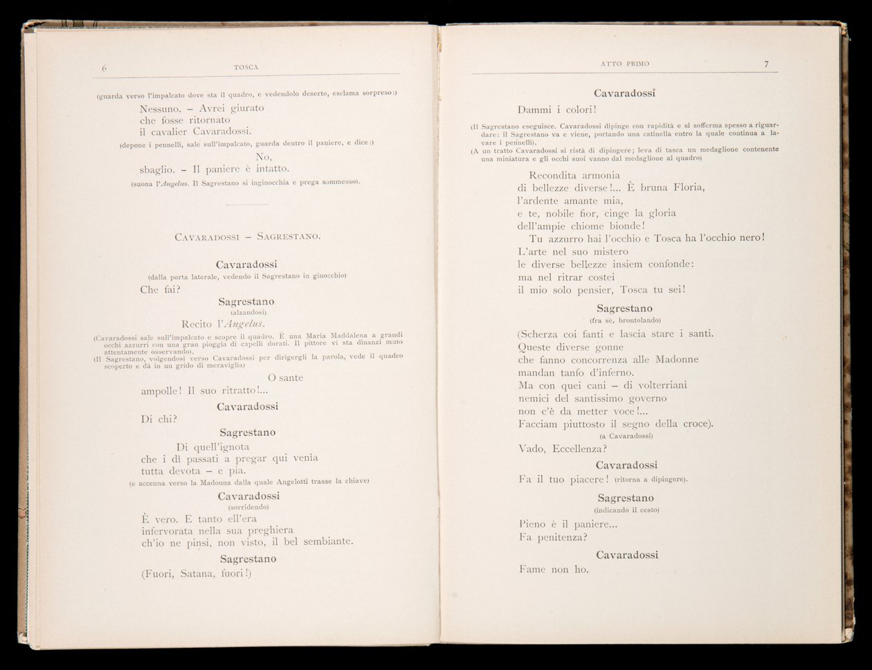 Libretto della Tosca par Giacomo Puccini, Edition Ricordi, Italie - Italian School