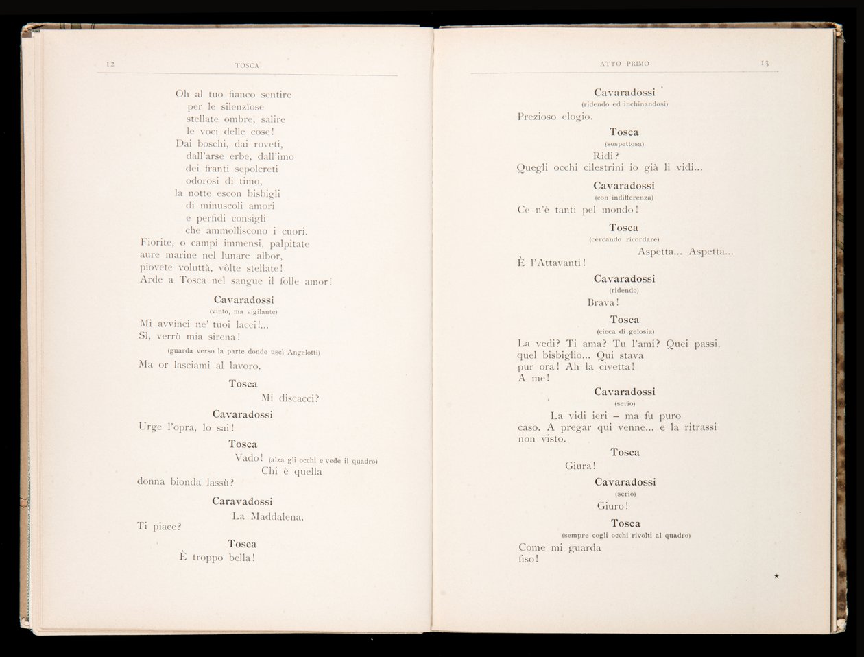 Libretto della Tosca par Giacomo Puccini, Edition Ricordi, Italie - Italian School