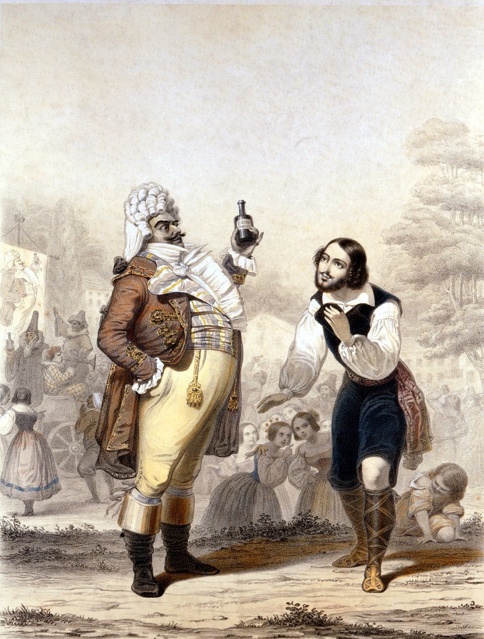 Luigi Lablache et Mario di Candia dans une scène de l