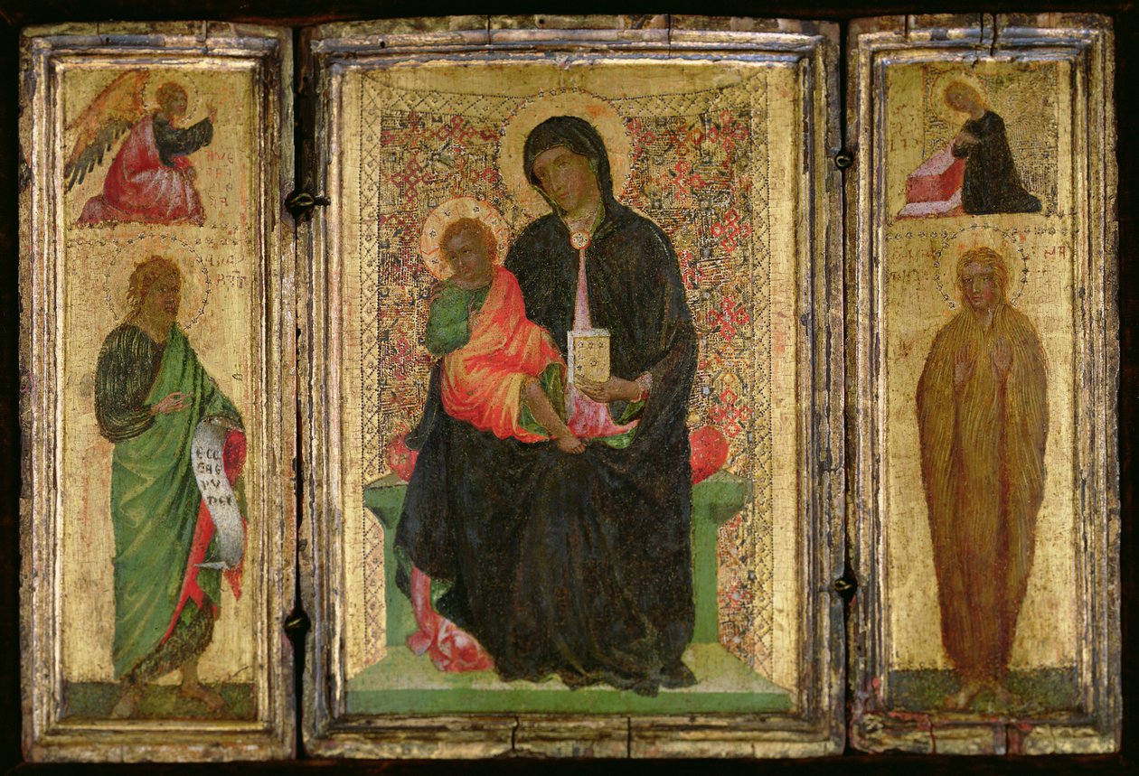Madone et Enfant en trône avec (de gauche à droite) Saint Jean-Baptiste avec l