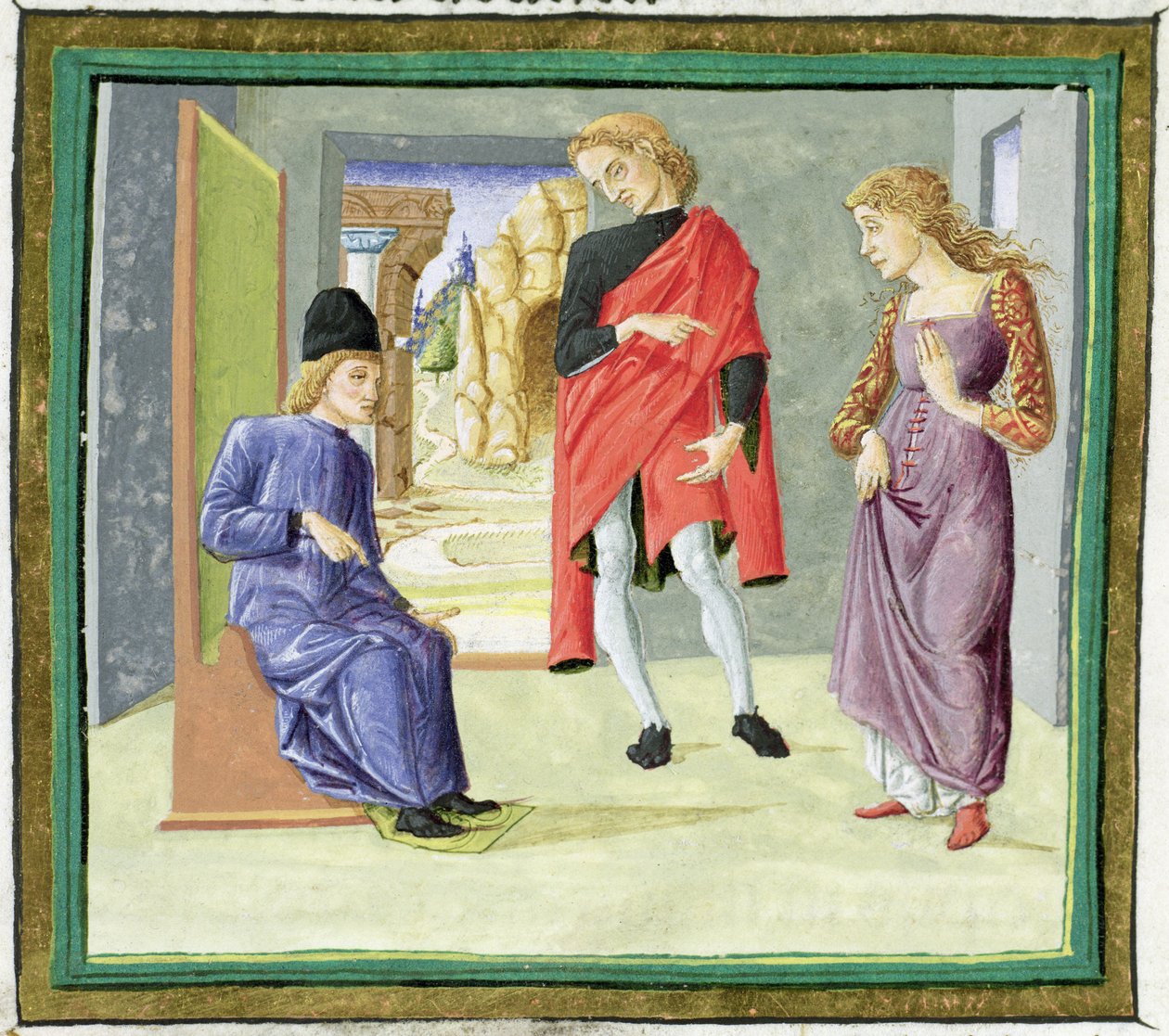 Homme et femme devant leur juge, du 