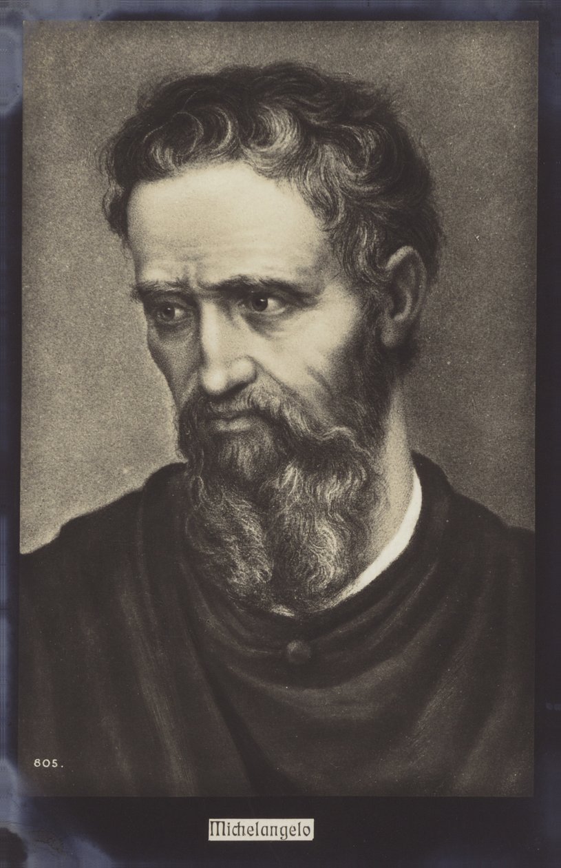 Michel-Ange, sculpteur, peintre et architecte italien (lithographie) - Italian School