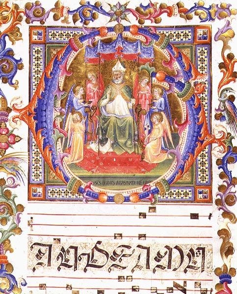 Ms 557 f.35v Initiale historiée 