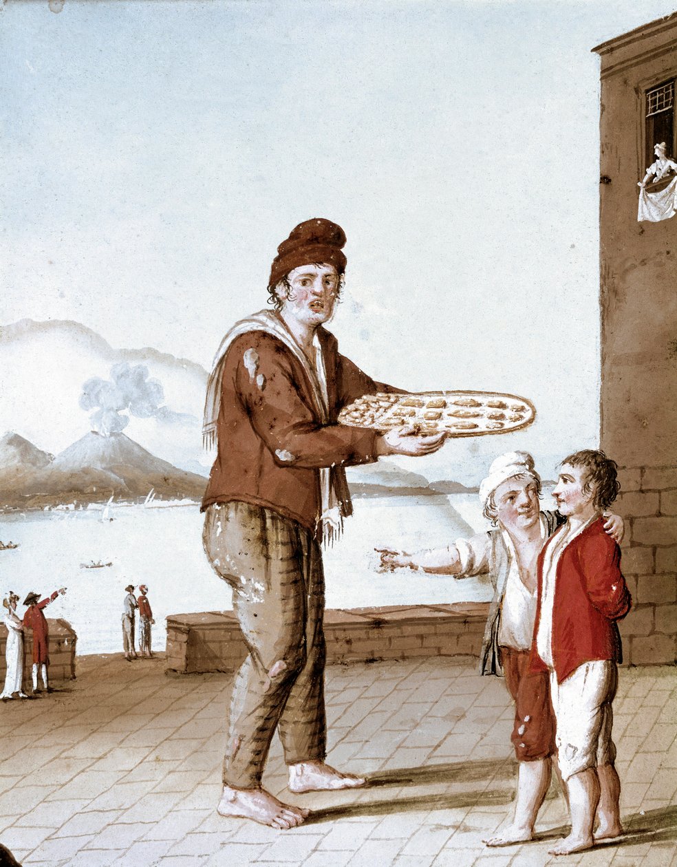 Le vendeur de pasticiotti (sables napolitains) - Italian School