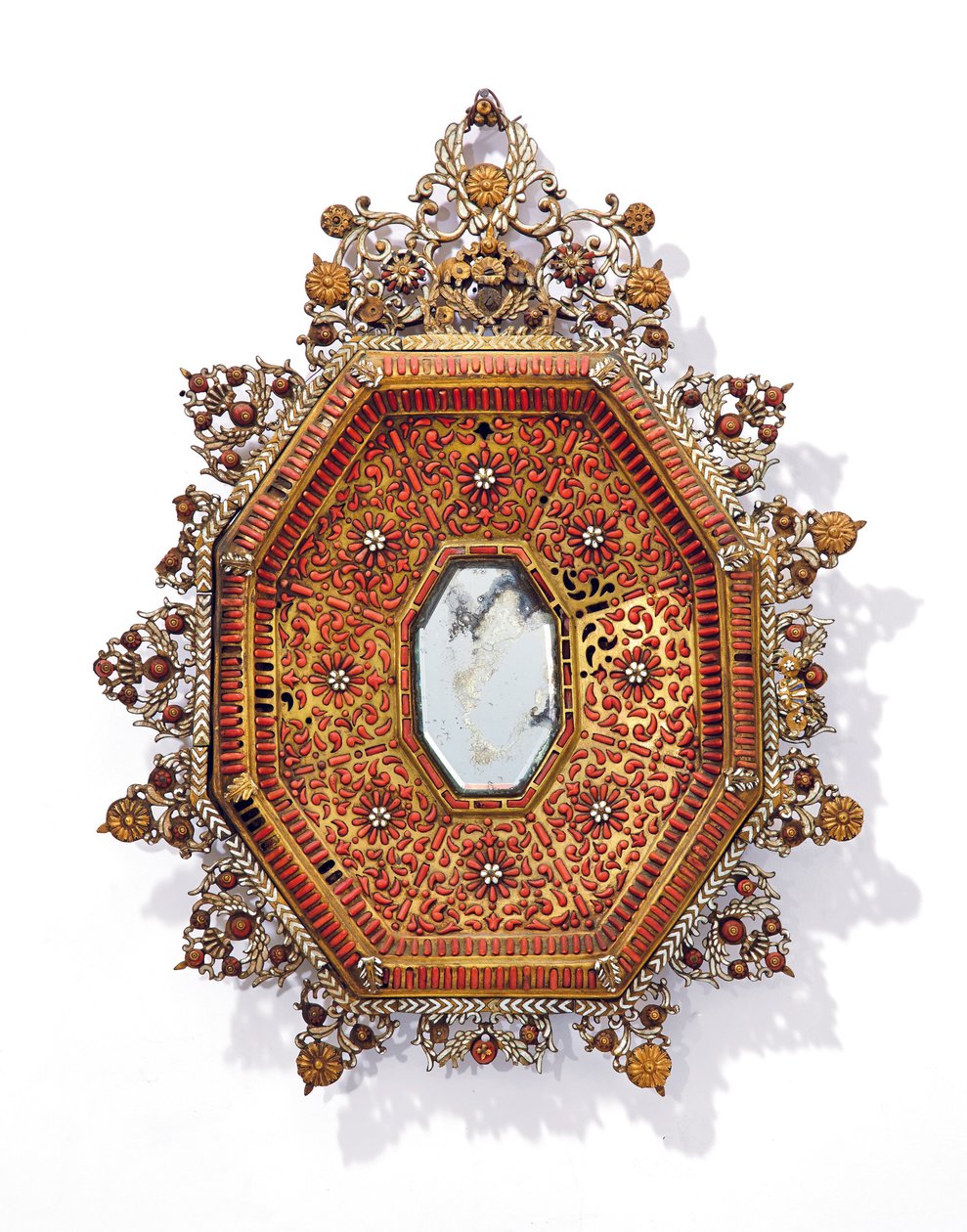 Cadre octogonal de miroir, Trapani, première moitié du 17ème siècle - Italian School