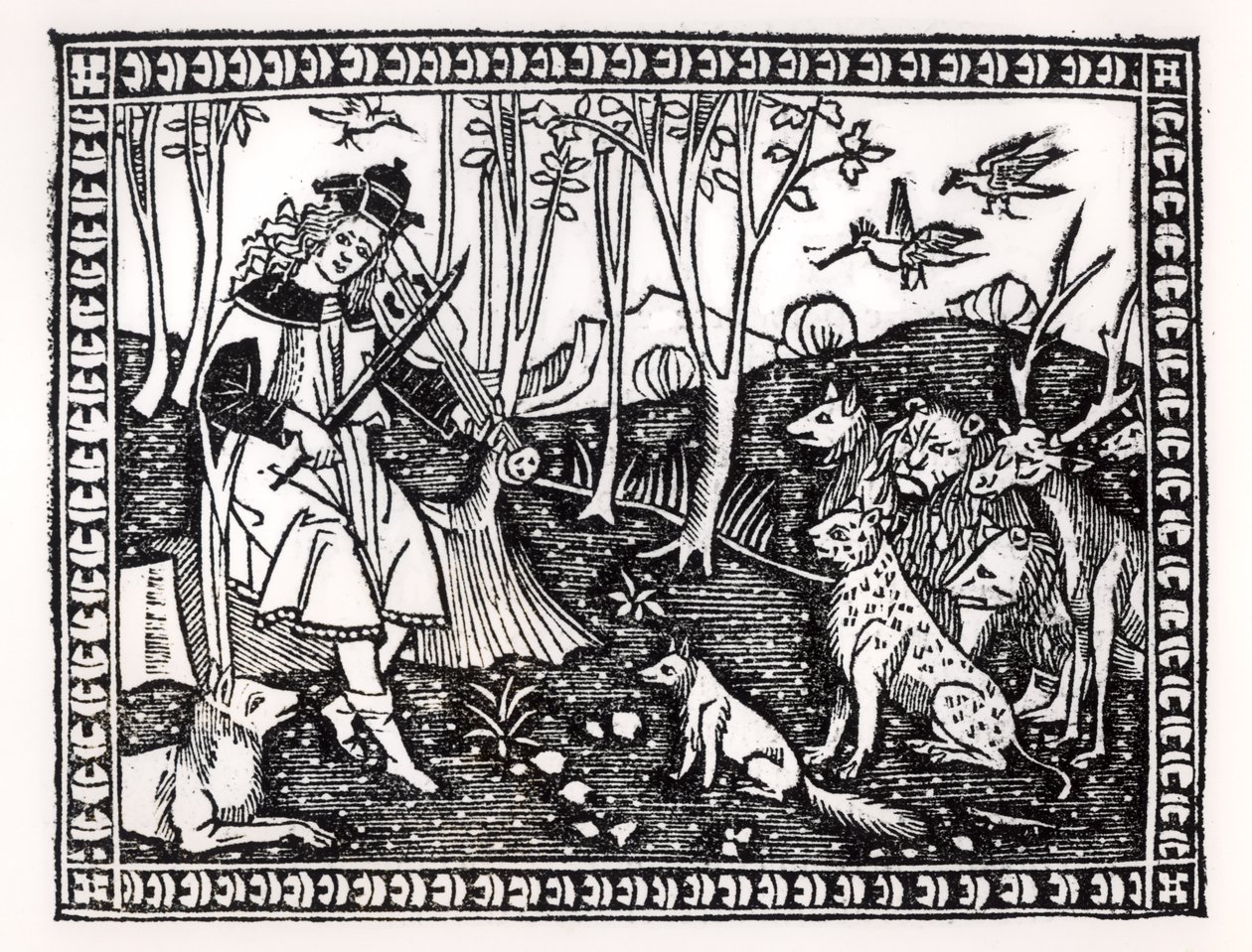 Orphée jouant pour les animaux, 1500 - Italian School