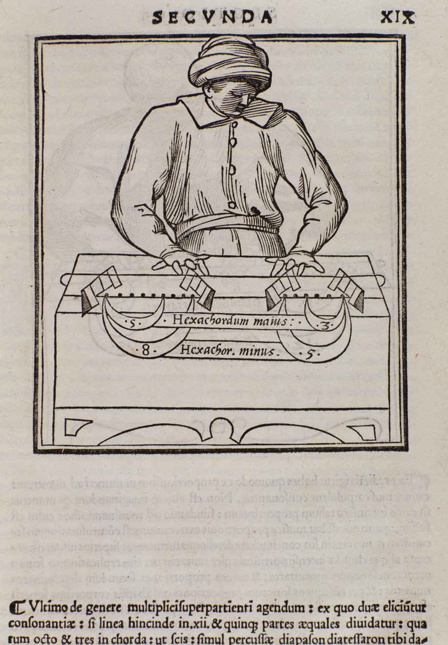 Page de Musica theorica par Lodovico Fogliani (1475?-1542) théoricien de la musique - Italian School
