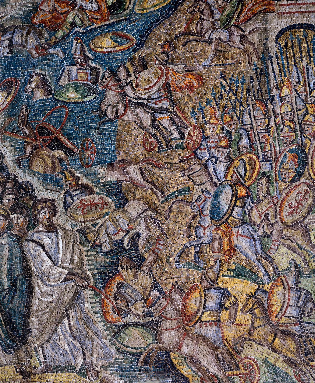 Panneau avec mosaïque, nef centrale, basilique de Santa Maria Maggiore, Rome, Italie, Ve siècle - Italian School