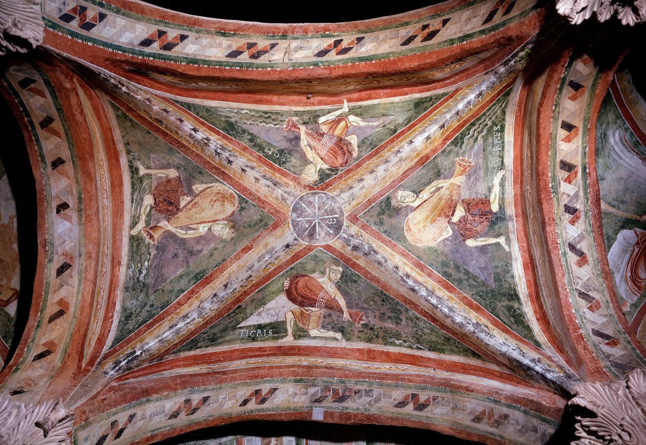 Rivières du paradis - Fresque - Italian School