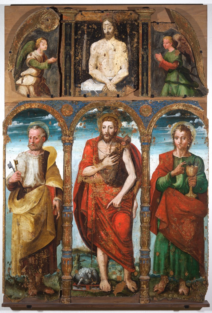 Polyptyque de Saint Jean-Baptiste avec Saint Pierre et Saint Jean l